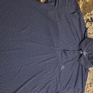 Rhoback Blue Patterned Polo Shirt